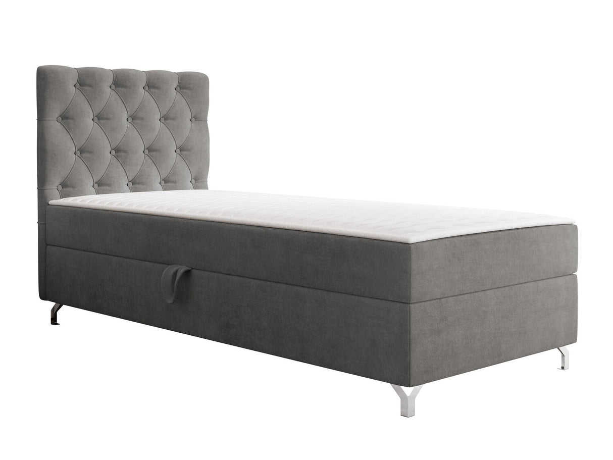 Kontinentális ágy Łóżko kontynentalne CHESTER z pojemnikiem + TOPPER, Szín: Manila 16, Alvó felület mérete: 80 x 200 cm, Ágyneműtartó: Bal oldalon