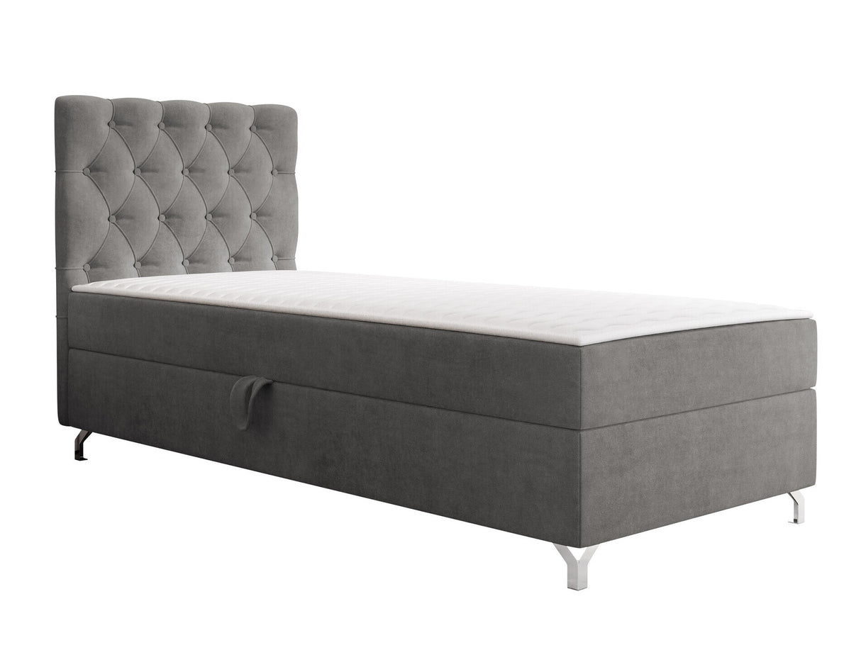 Kontinentális ágy Łóżko kontynentalne CHESTER z pojemnikiem + TOPPER, Szín: Manila 16, Alvó felület mérete: 90 x 200 cm, Ágyneműtartó: Bal oldalon