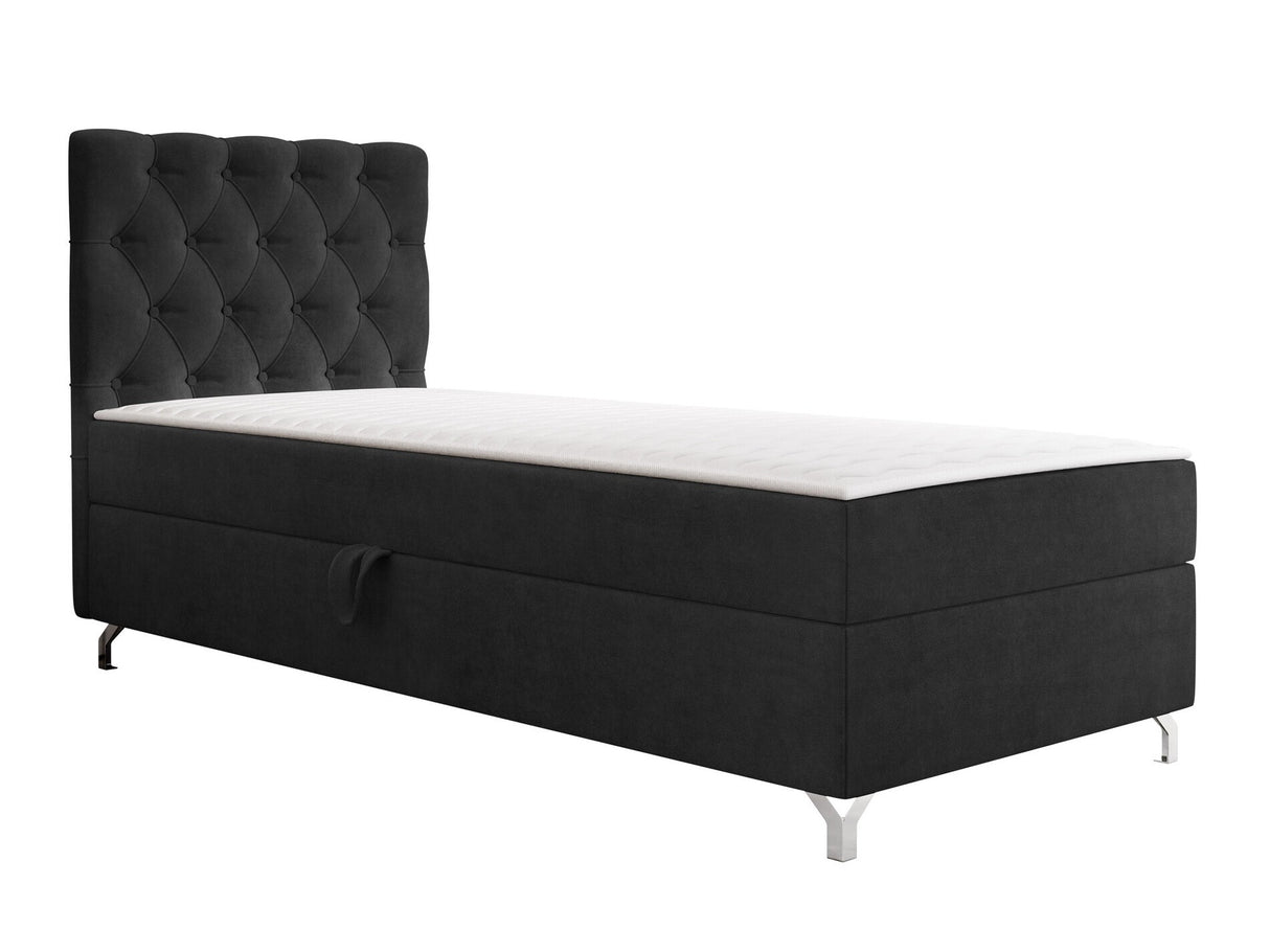 Kontinentális ágy Łóżko kontynentalne CHESTER z pojemnikiem + TOPPER, Szín: Manila 18, Alvó felület mérete: 80 x 200 cm, Ágyneműtartó: Bal oldalon