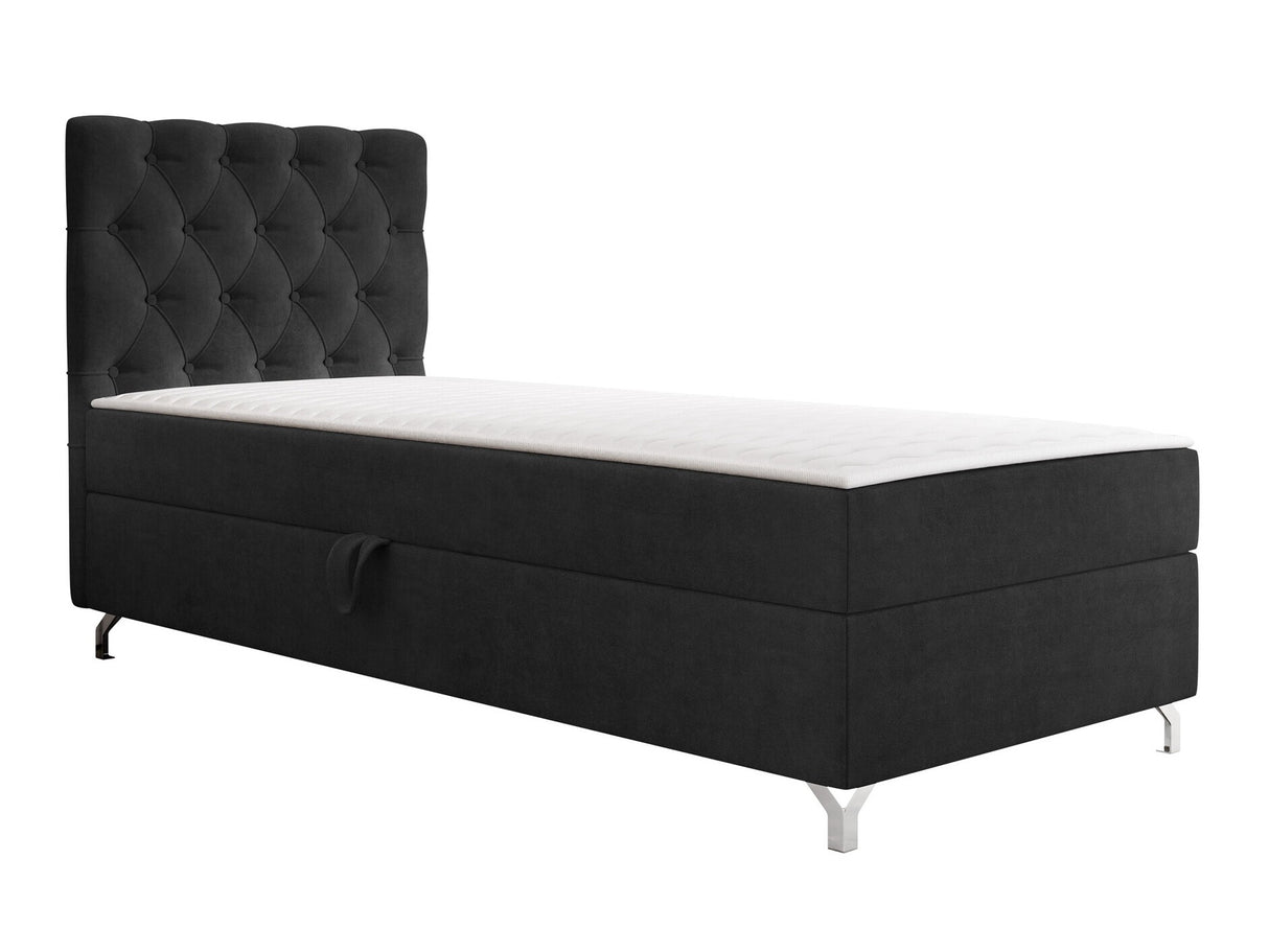 Kontinentális ágy Łóżko kontynentalne CHESTER z pojemnikiem + TOPPER, Szín: Manila 18, Alvó felület mérete: 90 x 200 cm, Ágyneműtartó: Bal oldalon