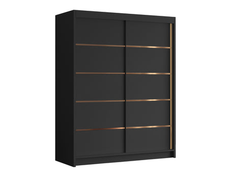 Gardróbszekrény Szafa FLAVIO 150 III, Szín: Fekete, Tükör: Nem