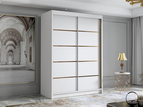 Gardróbszekrény Szafa LUNGO 120 III, Szín: Fehér, Tükör: Nem