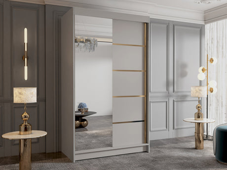 Gardróbszekrény Szafa VIGO 100 III, Szín: Kasmír, Tükör: Igen