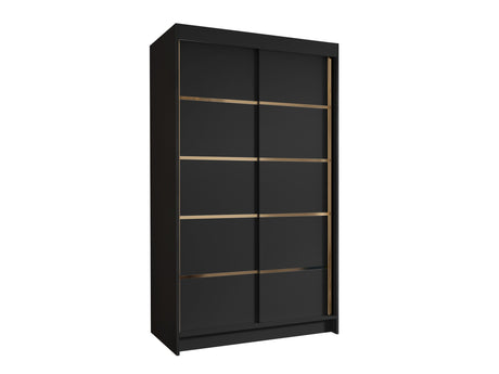 Gardróbszekrény Szafa VIGO 100 III, Szín: Fekete, Tükör: Nem