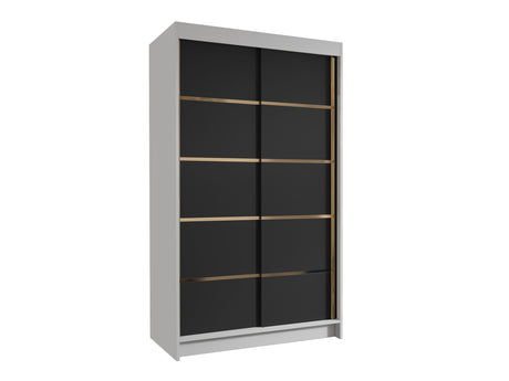 Gardróbszekrény Szafa VIGO 100 III, Szín: Fehér + Fekete, Tükör: Nem