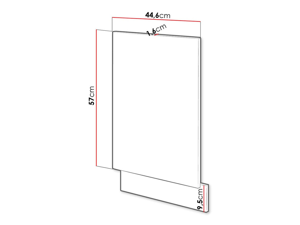 Mosogatógép ajtó Faline ZM 570 x 446 (Vigo), Szín: Lándzsa tölgy + Sötét erdő