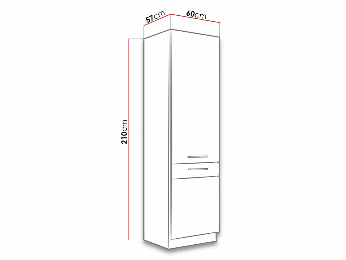 Moduláris szekrény ajtókkal Faline 60 DK-210 2F (Vigo), Szín: Lándzsa tölgy + Sötét erdő