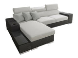 Sarokkanapé PERSEO I MINI, Szín: Öko bőr Soft 011 + Luxo 6601 + Evo 32, Változatok: Balos