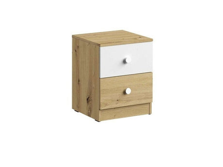 Éjjeliszekrény Nero 9 (Wurak), Szín: Artisan tölgy + Fehér