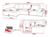 Sarokkanapé Malwi Premium (Laviva Premium), Szín: Magic Velvet 2216 + Senegal 818, Változatok: Balos