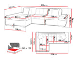 Sarokkanapé Malwi Premium (Laviva Premium), Szín: Horton 204.10, Változatok: Balos