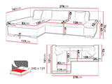Sarokkanapé Malwi Premium (Laviva Premium), Szín: Horton 204.01, Változatok: Balos