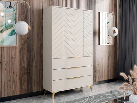 Könyvespolc Szafa 2D3SZ XYLIX Beż Piaskowy