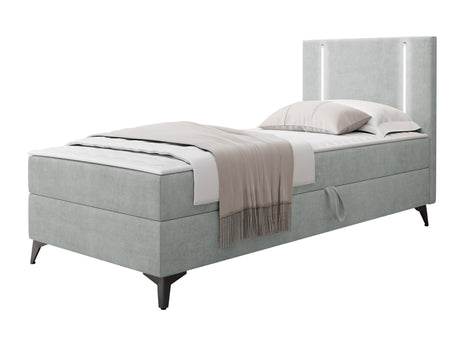 Kontinentális ágy Łóżko kontynentalne ONO z pojemnikiem + TOPPER M, Szín: Manila 14, Alvó felület mérete: 80 x 200 cm, Ágyneműtartó: Jobbra