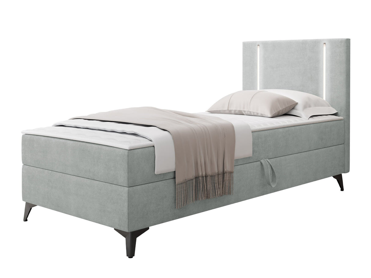 Kontinentális ágy Łóżko kontynentalne ONO z pojemnikiem + TOPPER M, Szín: Manila 14, Alvó felület mérete: 90 x 200 cm, Ágyneműtartó: Jobbra