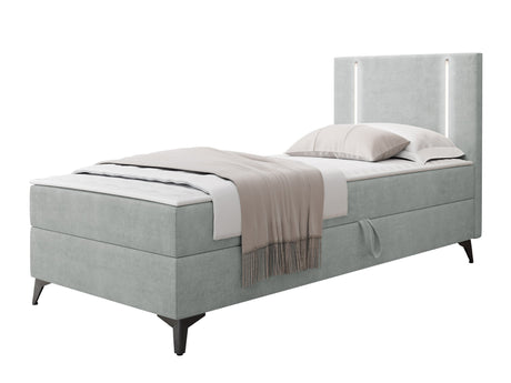 Kontinentális ágy Łóżko kontynentalne ONO z pojemnikiem + TOPPER M, Szín: Manila 14, Alvó felület mérete: 90 x 200 cm, Ágyneműtartó: Jobbra