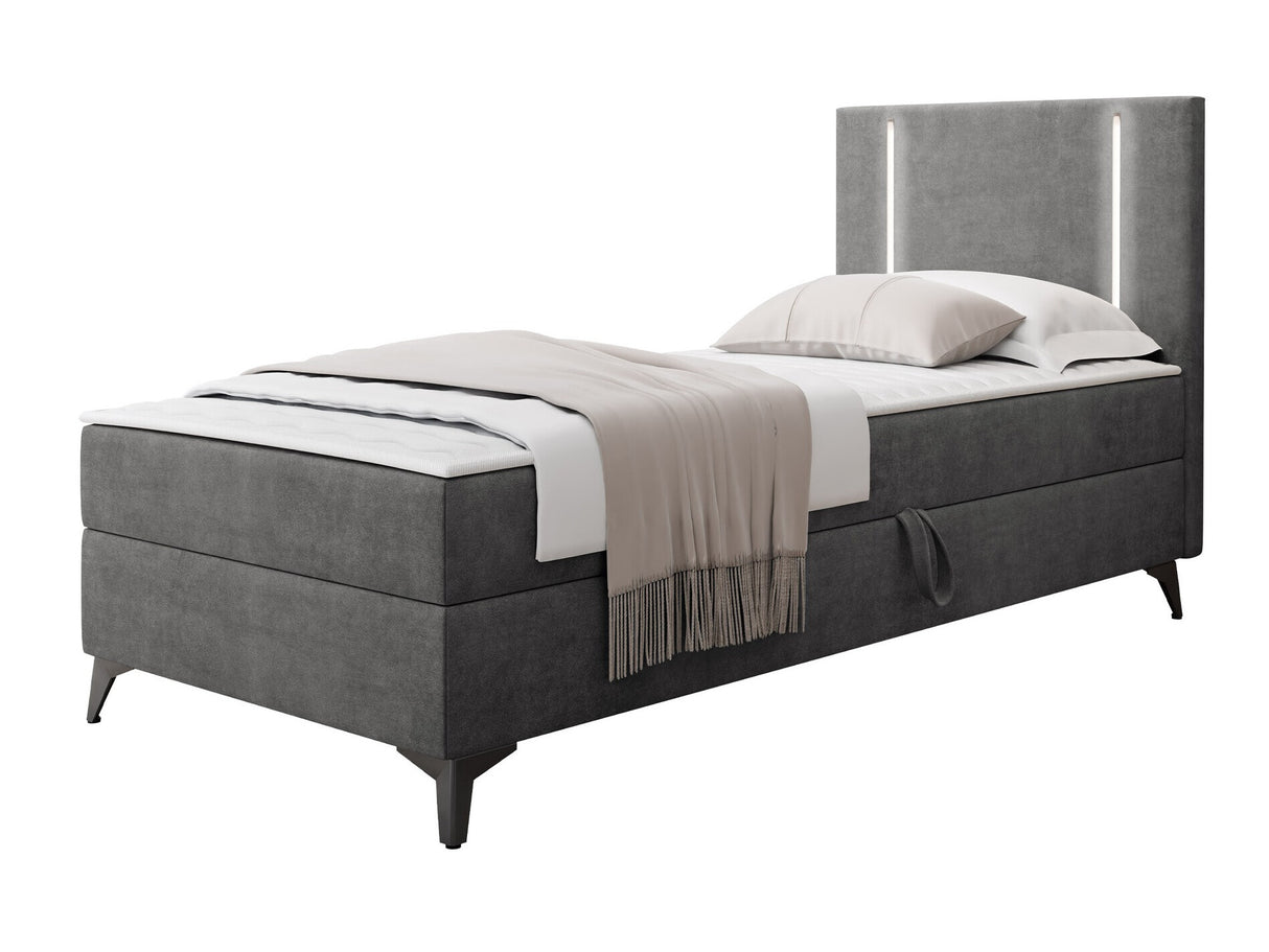 Kontinentális ágy Łóżko kontynentalne ONO z pojemnikiem + TOPPER M, Szín: Manila 16, Alvó felület mérete: 80 x 200 cm, Ágyneműtartó: Jobbra