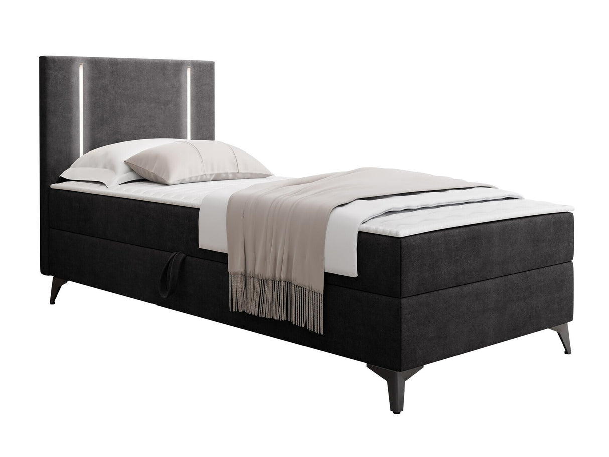 Kontinentális ágy Łóżko kontynentalne ONO z pojemnikiem + TOPPER M, Szín: Manila 18, Alvó felület mérete: 80 x 200 cm, Ágyneműtartó: Bal oldalon