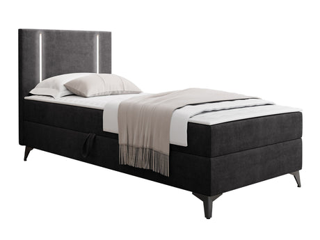 Kontinentális ágy Łóżko kontynentalne ONO z pojemnikiem + TOPPER M, Szín: Manila 18, Alvó felület mérete: 90 x 200 cm, Ágyneműtartó: Bal oldalon
