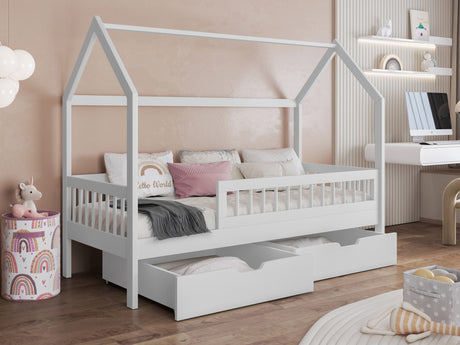 Ágy Łóżko GAJA, Szín: Fehér, Alvó felület mérete: 90 x 200 cm