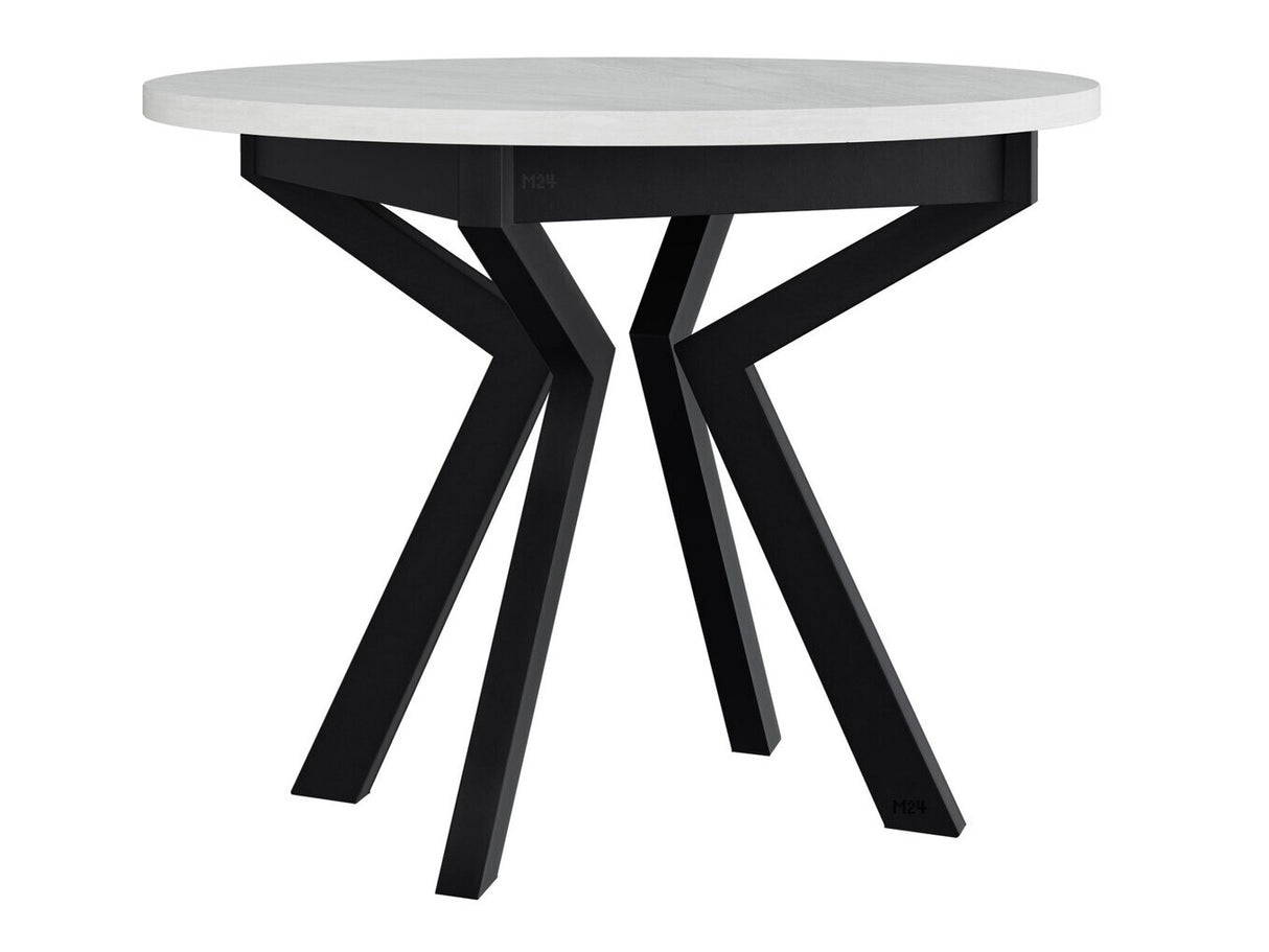Asztal Stół IKON 7 LAMINAT, Szín: Fehér + Fekete