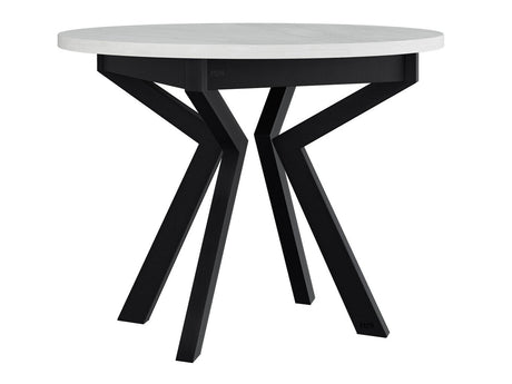 Asztal Stół IKON 7 LAMINAT, Szín: Fehér + Fekete
