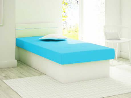 Ágy Berta Bis (Nikroguta Bis), Keret színe: Fehér, Kárpit színe: Suedine 29, Ágyneműtartó: Nem