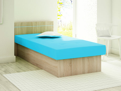 Ágy Berta Bis (Nikroguta Bis), Keret színe: Sonoma tölgy, Kárpit színe: Suedine 29, Ágyneműtartó: Igen