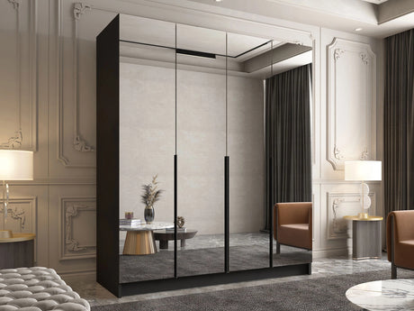 Gardróbszekrény Szafa SANTI III, Szín: Fekete