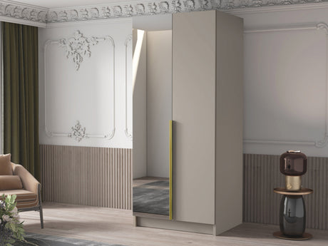 Gardróbszekrény Szafa BONO II, Szín: Kasmír + Aranysárga