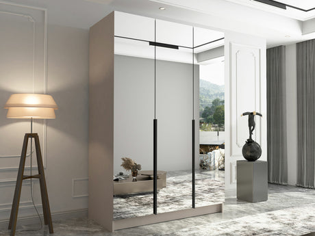 Gardróbszekrény Szafa CALIA III, Szín: Kasmír + Fekete