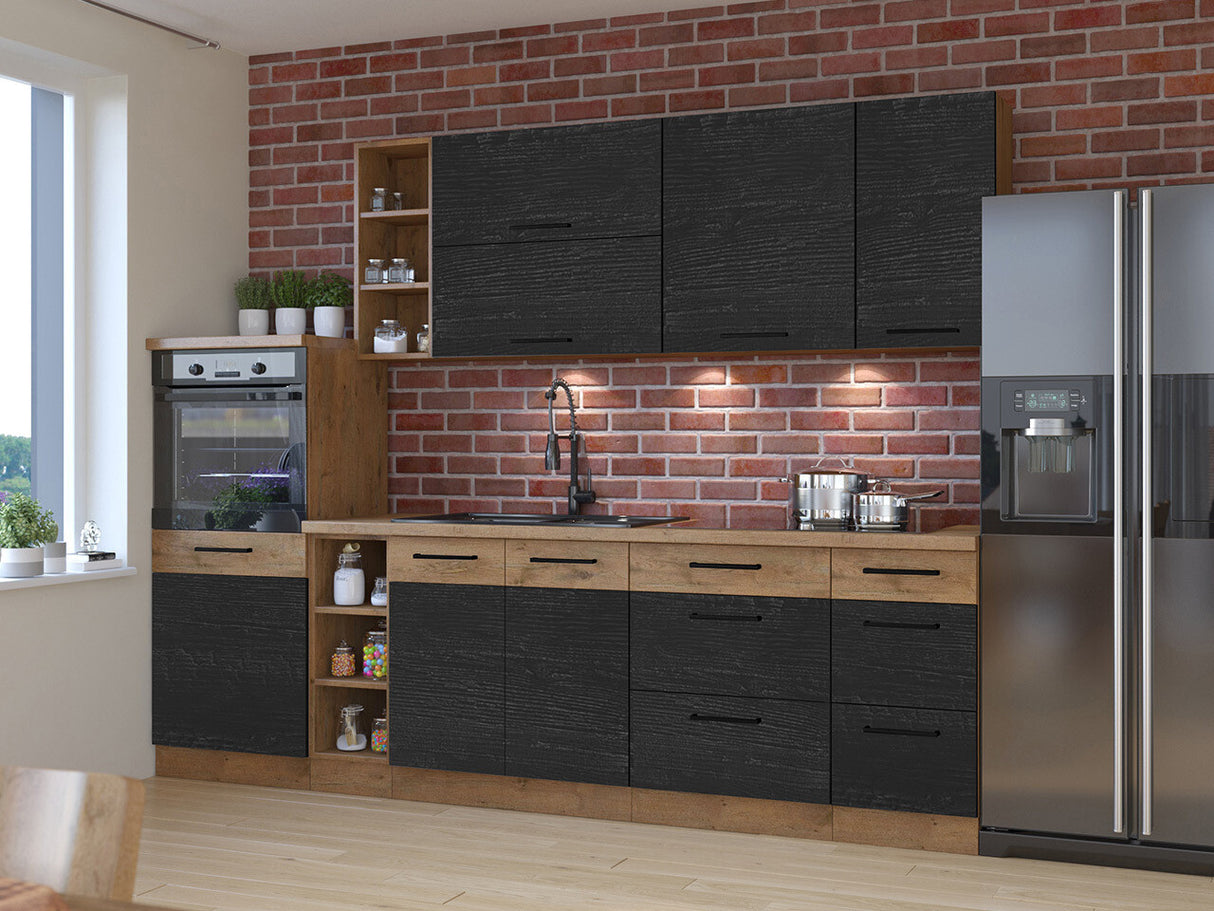 Mosogatógép ajtó Faline ZM 570 x 446 (Vigo), Szín: Lándzsa tölgy + Sötét erdő