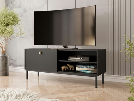 TV-állvány Szafka RTV NUTERO 1KW Czarny (Fekete)