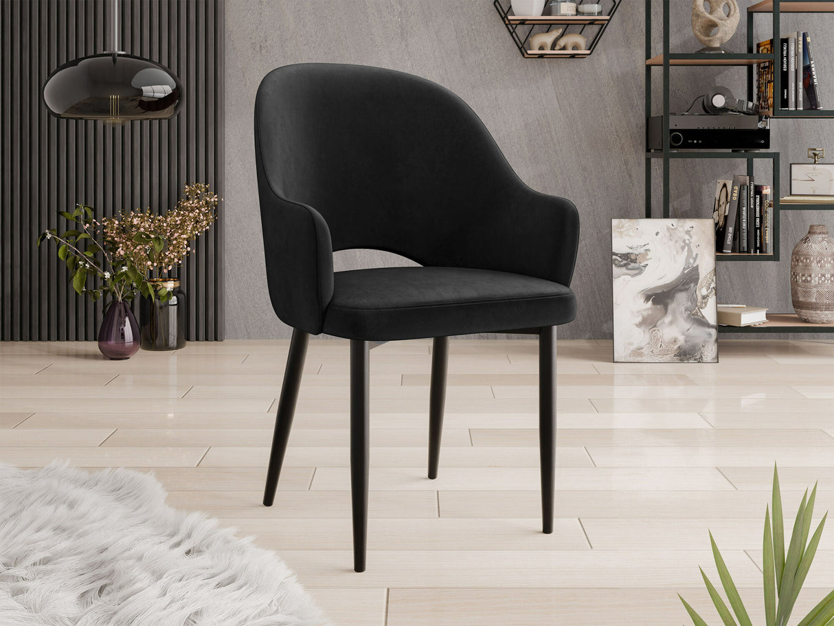 Szék Krzesło ROSA, Szín: Fekete + Magic Velvet 2219