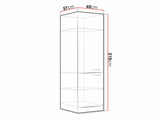 Moduláris szekrény ajtókkal Multiline 60 LO-210 2F (Szürke + Fényes fehér)