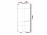 Moduláris szekrény ajtókkal Multiline 60 LO-210 2F (Szürke + Fényes krém)