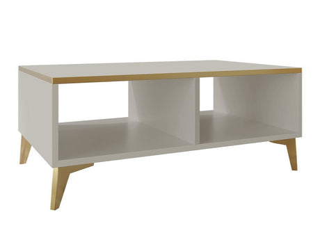Dohányzóasztal Stolik kawowy AURORA Beż/Beż połysk (Beige)