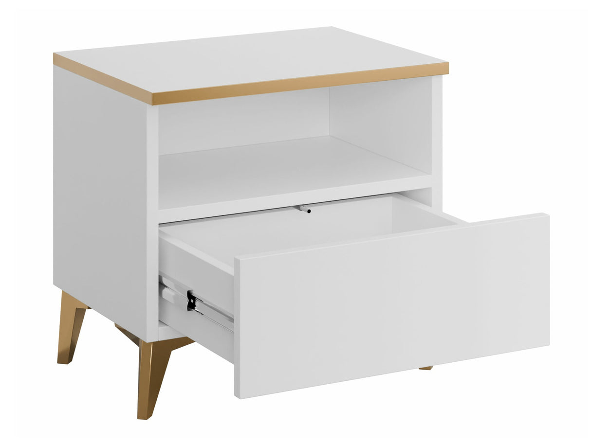 Éjjeliszekrény Szafka nemcna 1SZ AURORA Beż/Beż połysk (Beige + Fényes beige)