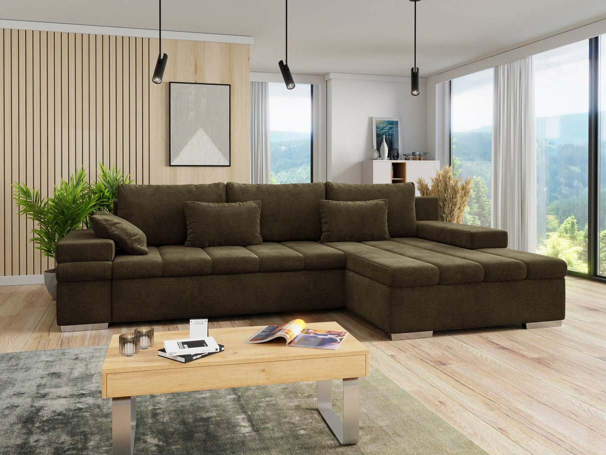 Sarokkanapé Bangkok (Kanton) Toptextil, Szín: Wave 09, Változatok: Jobbos