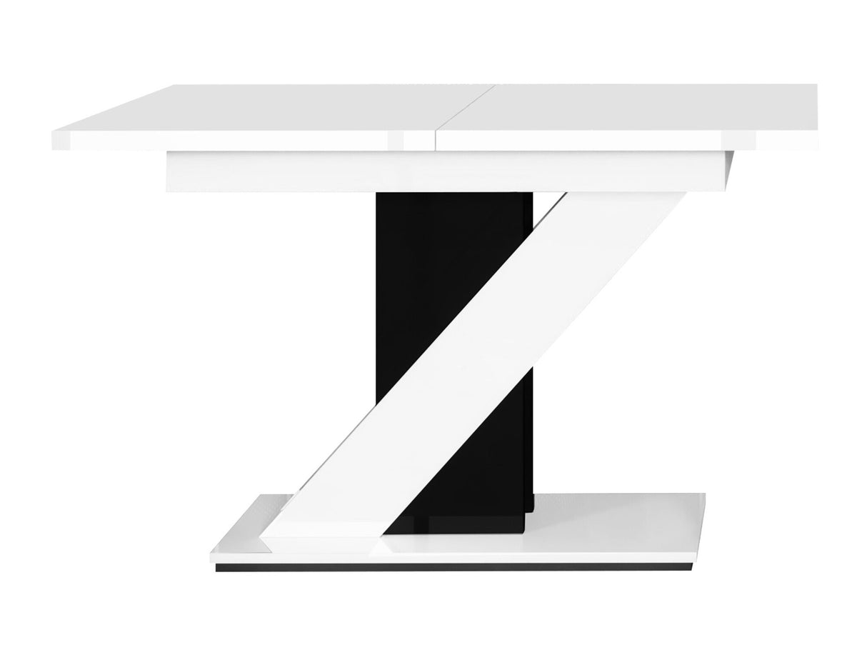 Asztal MEVA (Eksuper), Szín: Fényes fehér + Fényes fekete