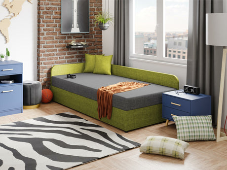 Ágy UNO (Draban), Szín: Lux 22 + Lux 06, Ágyneműtartó: Bal oldalon