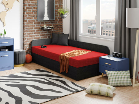 Ágy UNO (Draban), Szín: Lux 23 + Lux 14, Ágyneműtartó: Bal oldalon