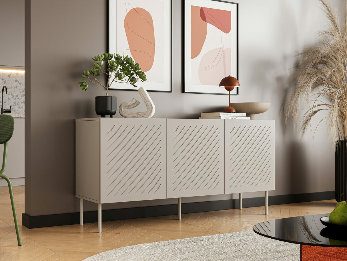 Szekrény Komoda SIENA 150 3D, Szín: Beige