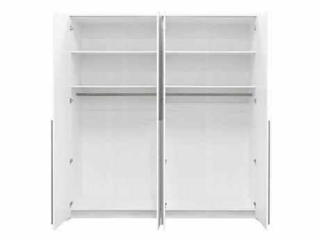 Gardróbszekrény Szafa GENUA 210, Szín: Fehér