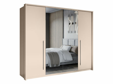 Gardróbszekrény Szafa SAWANNA 255 Beż Piaskowy/Lustro
