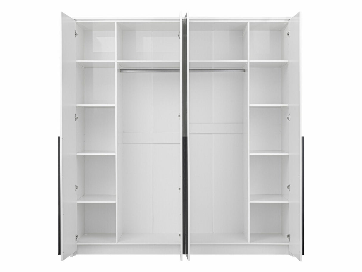 Gardróbszekrény Szafa NAOMI 210 Biały/Lustro 5903211373107
