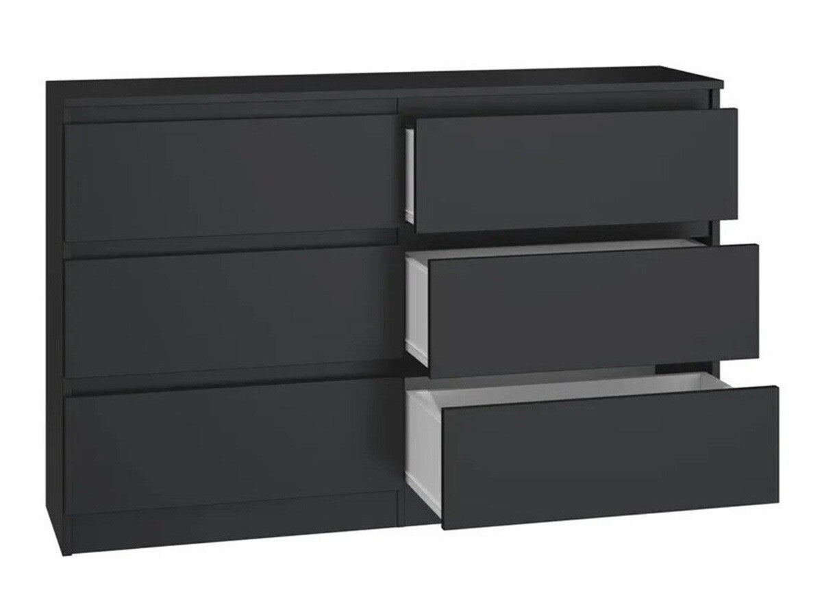 Komód MALWA M6 120 (Osko OK6), Szín: Fekete