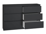 Komód MALWA M6 120 (Osko OK6), Szín: Fekete