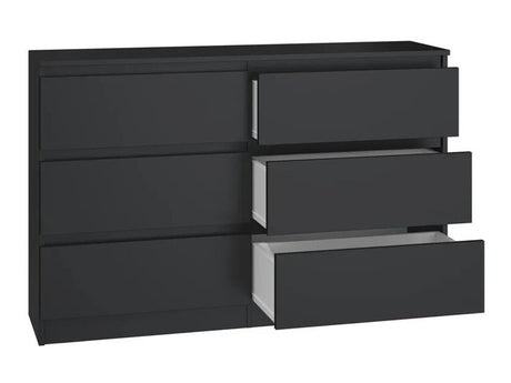 Komód MALWA M6 120 (Osko OK6), Szín: Fekete