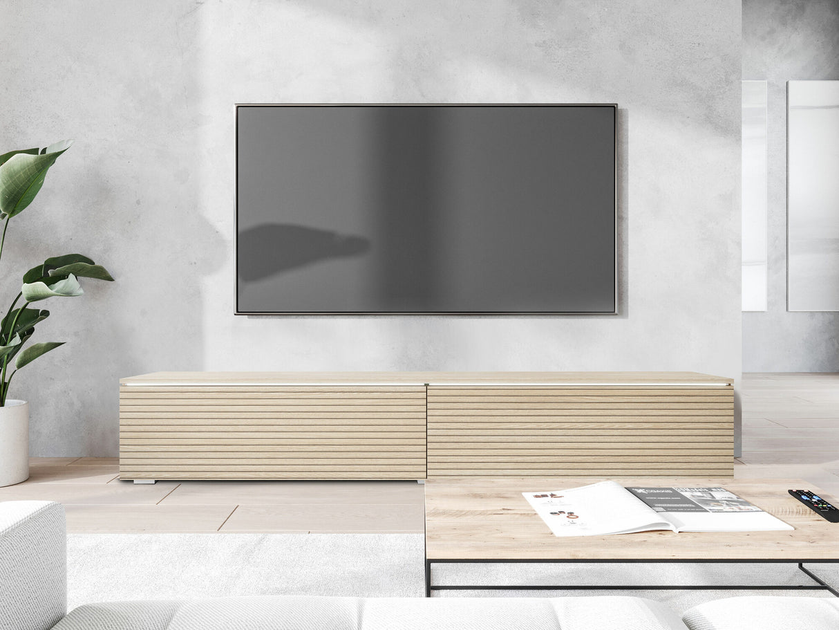 TV-állvány Lowboard D180 (Dlone 180), Led világítás: Igen, Szín: Tölgy